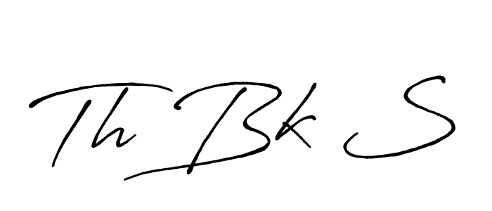 Also we have Th Bk S name is the best signature style. Create professional handwritten signature collection using Antro_Vectra_Bolder autograph style. Th Bk S signature style 7 images and pictures png