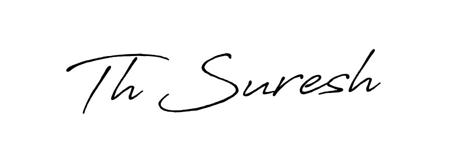 if you are searching for the best signature style for your name Th Suresh. so please give up your signature search. here we have designed multiple signature styles  using Antro_Vectra_Bolder. Th Suresh signature style 7 images and pictures png