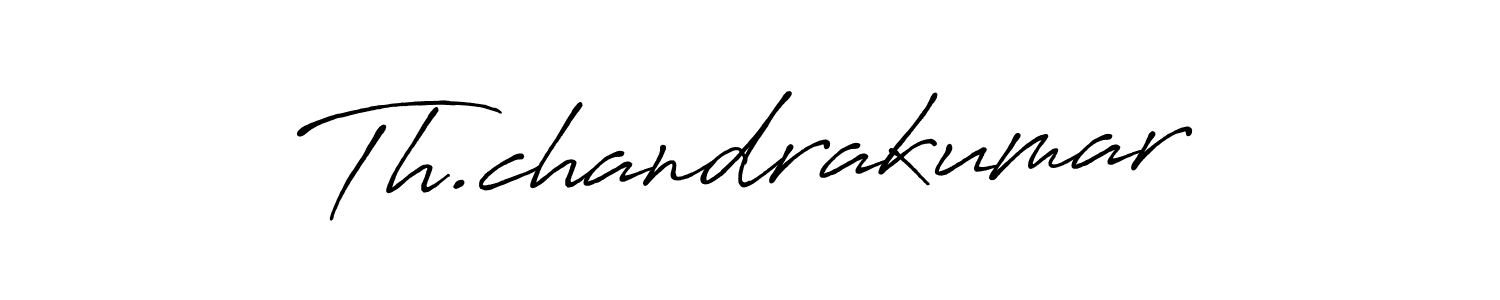 Make a beautiful signature design for name Th.chandrakumar. With this signature (Antro_Vectra_Bolder) style, you can create a handwritten signature for free. Th.chandrakumar signature style 7 images and pictures png