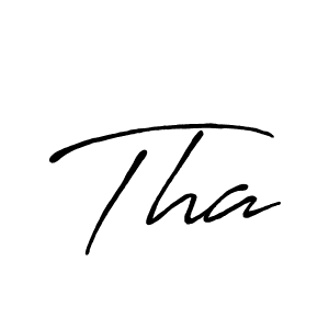 Make a beautiful signature design for name Tha. With this signature (Antro_Vectra_Bolder) style, you can create a handwritten signature for free. Tha signature style 7 images and pictures png