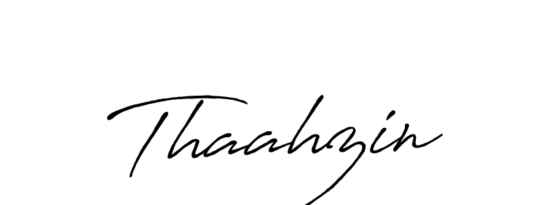 Design your own signature with our free online signature maker. With this signature software, you can create a handwritten (Antro_Vectra_Bolder) signature for name Thaahzin. Thaahzin signature style 7 images and pictures png