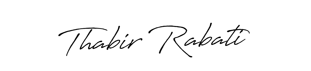 Make a beautiful signature design for name Thabir Rabati. With this signature (Antro_Vectra_Bolder) style, you can create a handwritten signature for free. Thabir Rabati signature style 7 images and pictures png