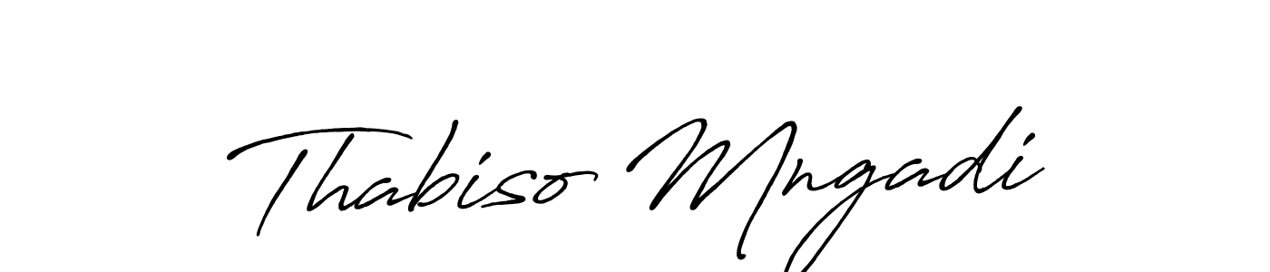 Design your own signature with our free online signature maker. With this signature software, you can create a handwritten (Antro_Vectra_Bolder) signature for name Thabiso Mngadi. Thabiso Mngadi signature style 7 images and pictures png