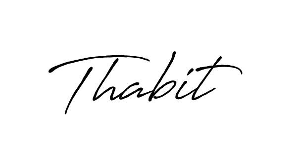 Use a signature maker to create a handwritten signature online. With this signature software, you can design (Antro_Vectra_Bolder) your own signature for name Thabit. Thabit signature style 7 images and pictures png