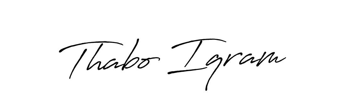 Also You can easily find your signature by using the search form. We will create Thabo Iqram name handwritten signature images for you free of cost using Antro_Vectra_Bolder sign style. Thabo Iqram signature style 7 images and pictures png