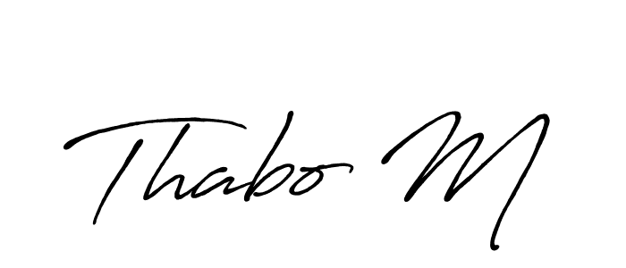 How to make Thabo M name signature. Use Antro_Vectra_Bolder style for creating short signs online. This is the latest handwritten sign. Thabo M signature style 7 images and pictures png