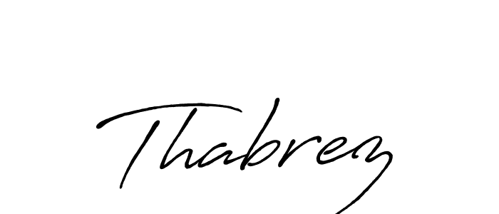 The best way (Antro_Vectra_Bolder) to make a short signature is to pick only two or three words in your name. The name Thabrez include a total of six letters. For converting this name. Thabrez signature style 7 images and pictures png