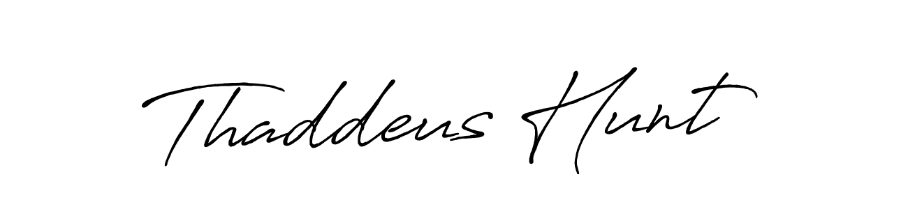 Also we have Thaddeus Hunt name is the best signature style. Create professional handwritten signature collection using Antro_Vectra_Bolder autograph style. Thaddeus Hunt signature style 7 images and pictures png