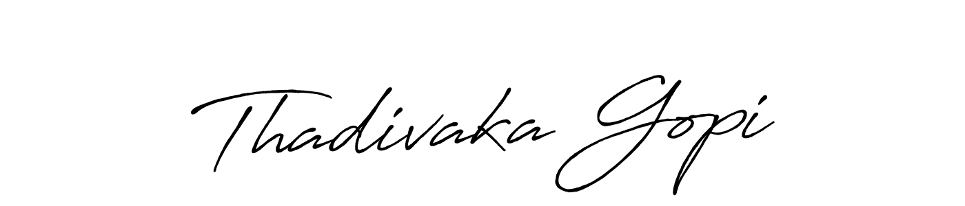 Design your own signature with our free online signature maker. With this signature software, you can create a handwritten (Antro_Vectra_Bolder) signature for name Thadivaka Gopi. Thadivaka Gopi signature style 7 images and pictures png