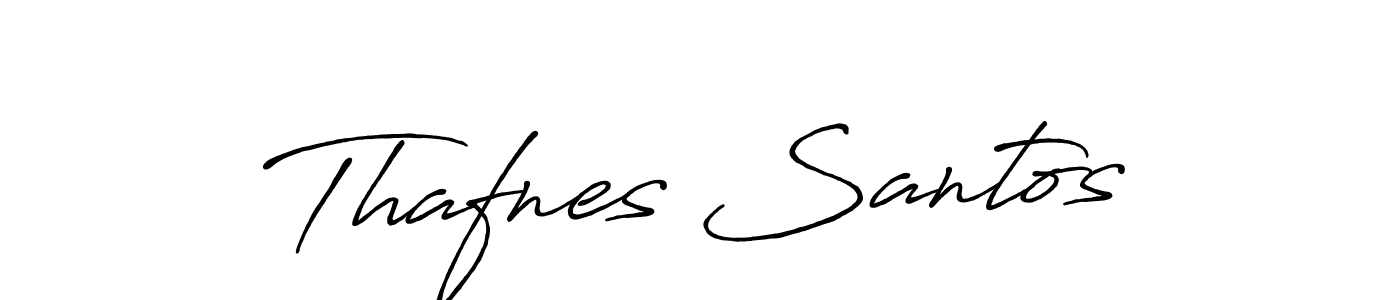 Make a beautiful signature design for name Thafnes Santos. With this signature (Antro_Vectra_Bolder) style, you can create a handwritten signature for free. Thafnes Santos signature style 7 images and pictures png