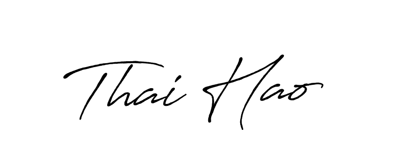 You should practise on your own different ways (Antro_Vectra_Bolder) to write your name (Thai Hao) in signature. don't let someone else do it for you. Thai Hao signature style 7 images and pictures png