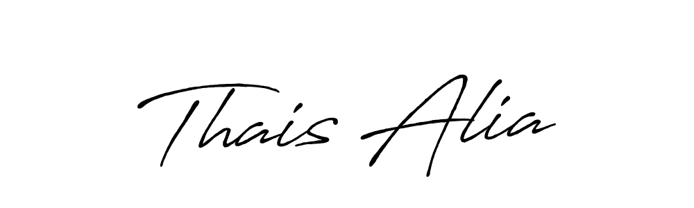 Also we have Thais Alia name is the best signature style. Create professional handwritten signature collection using Antro_Vectra_Bolder autograph style. Thais Alia signature style 7 images and pictures png