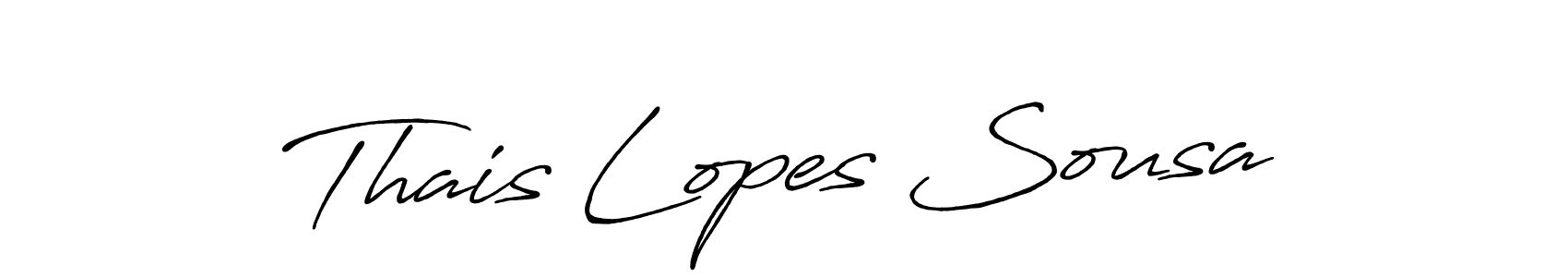 How to make Thais Lopes Sousa signature? Antro_Vectra_Bolder is a professional autograph style. Create handwritten signature for Thais Lopes Sousa name. Thais Lopes Sousa signature style 7 images and pictures png