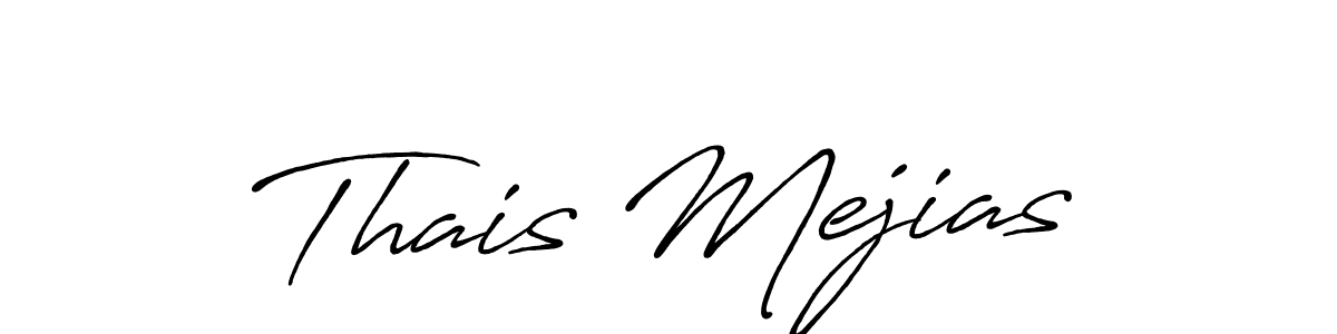 The best way (Antro_Vectra_Bolder) to make a short signature is to pick only two or three words in your name. The name Thais Mejias include a total of six letters. For converting this name. Thais Mejias signature style 7 images and pictures png