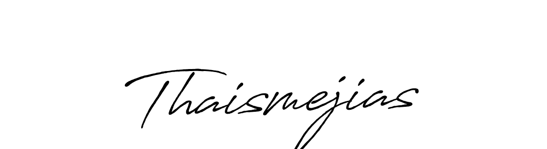 Use a signature maker to create a handwritten signature online. With this signature software, you can design (Antro_Vectra_Bolder) your own signature for name Thaismejias. Thaismejias signature style 7 images and pictures png