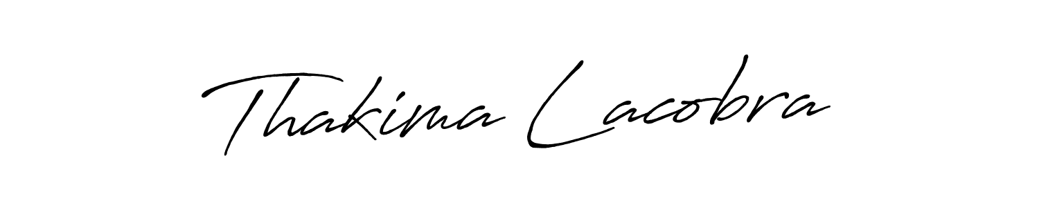 Make a beautiful signature design for name Thakima Lacobra. With this signature (Antro_Vectra_Bolder) style, you can create a handwritten signature for free. Thakima Lacobra signature style 7 images and pictures png