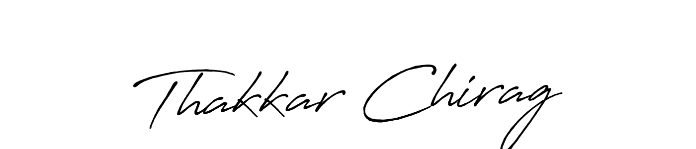 Create a beautiful signature design for name Thakkar Chirag. With this signature (Antro_Vectra_Bolder) fonts, you can make a handwritten signature for free. Thakkar Chirag signature style 7 images and pictures png