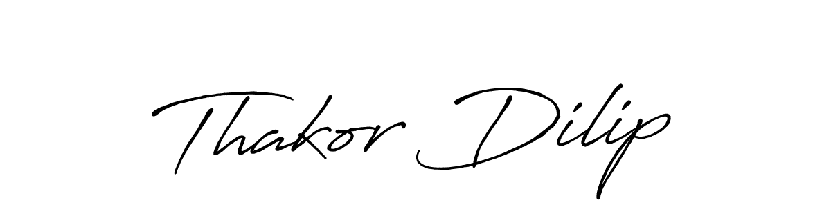 The best way (Antro_Vectra_Bolder) to make a short signature is to pick only two or three words in your name. The name Thakor Dilip include a total of six letters. For converting this name. Thakor Dilip signature style 7 images and pictures png