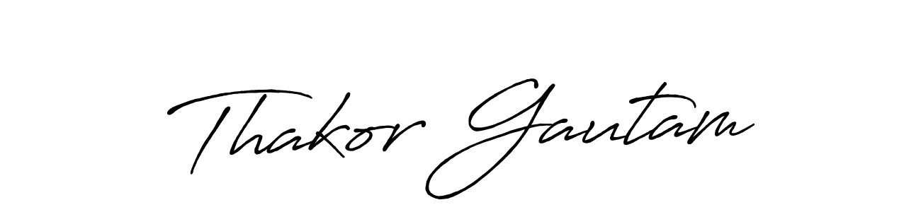 This is the best signature style for the Thakor Gautam name. Also you like these signature font (Antro_Vectra_Bolder). Mix name signature. Thakor Gautam signature style 7 images and pictures png