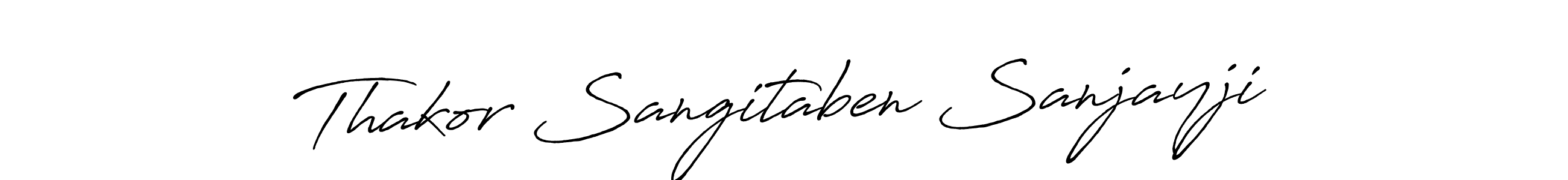 Make a beautiful signature design for name Thakor Sangitaben Sanjayji. With this signature (Antro_Vectra_Bolder) style, you can create a handwritten signature for free. Thakor Sangitaben Sanjayji signature style 7 images and pictures png