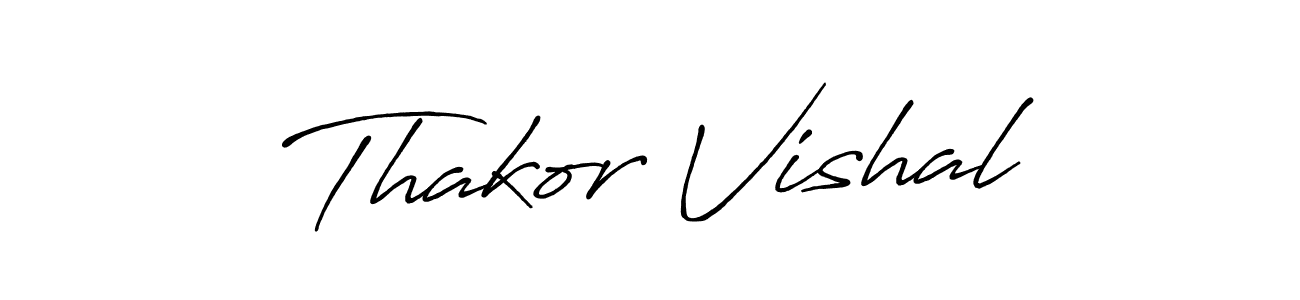 Create a beautiful signature design for name Thakor Vishal. With this signature (Antro_Vectra_Bolder) fonts, you can make a handwritten signature for free. Thakor Vishal signature style 7 images and pictures png