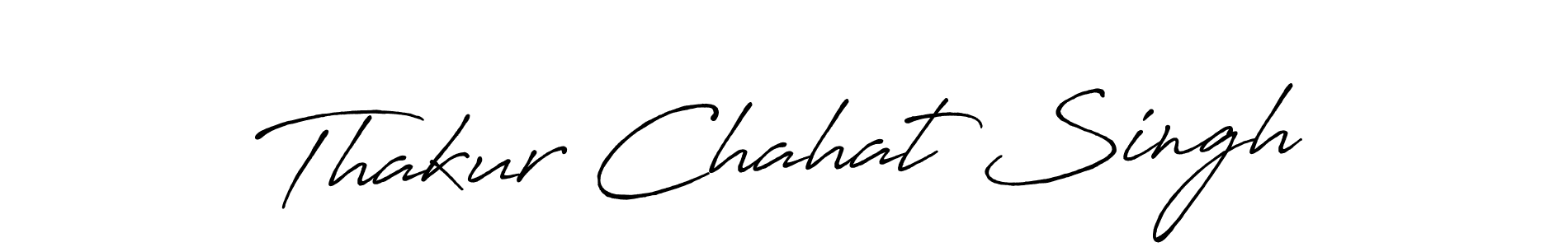 How to make Thakur Chahat Singh name signature. Use Antro_Vectra_Bolder style for creating short signs online. This is the latest handwritten sign. Thakur Chahat Singh signature style 7 images and pictures png