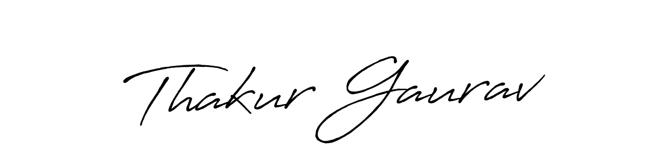 Make a beautiful signature design for name Thakur Gaurav. With this signature (Antro_Vectra_Bolder) style, you can create a handwritten signature for free. Thakur Gaurav signature style 7 images and pictures png