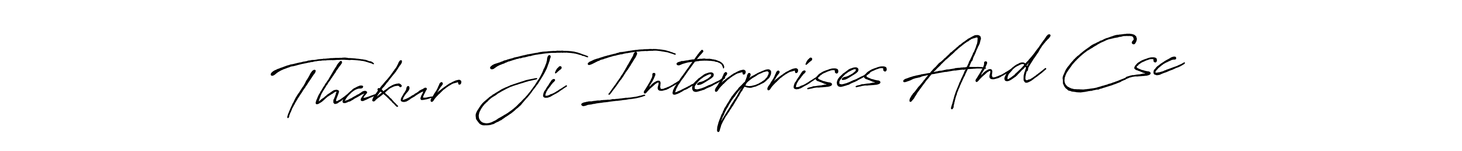 Create a beautiful signature design for name Thakur Ji Interprises And Csc. With this signature (Antro_Vectra_Bolder) fonts, you can make a handwritten signature for free. Thakur Ji Interprises And Csc signature style 7 images and pictures png
