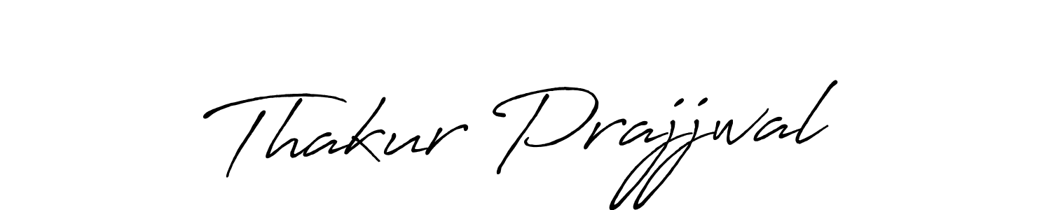 How to make Thakur Prajjwal name signature. Use Antro_Vectra_Bolder style for creating short signs online. This is the latest handwritten sign. Thakur Prajjwal signature style 7 images and pictures png