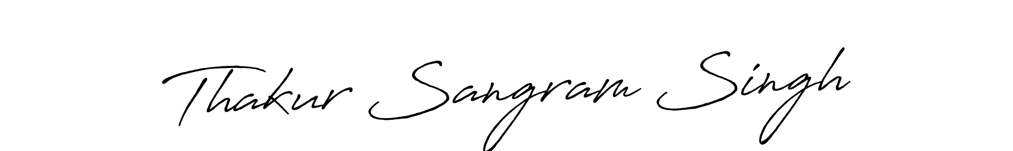 Similarly Antro_Vectra_Bolder is the best handwritten signature design. Signature creator online .You can use it as an online autograph creator for name Thakur Sangram Singh. Thakur Sangram Singh signature style 7 images and pictures png