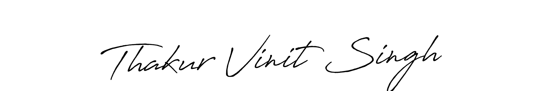 Create a beautiful signature design for name Thakur Vinit Singh. With this signature (Antro_Vectra_Bolder) fonts, you can make a handwritten signature for free. Thakur Vinit Singh signature style 7 images and pictures png