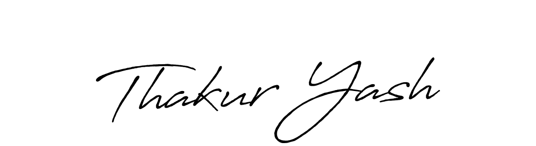 How to make Thakur Yash name signature. Use Antro_Vectra_Bolder style for creating short signs online. This is the latest handwritten sign. Thakur Yash signature style 7 images and pictures png