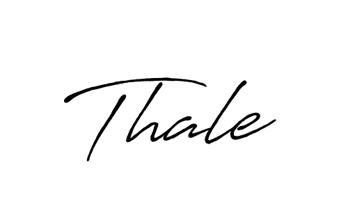 How to make Thale name signature. Use Antro_Vectra_Bolder style for creating short signs online. This is the latest handwritten sign. Thale signature style 7 images and pictures png