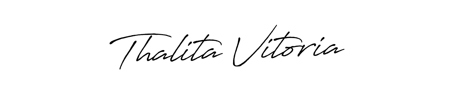 Also You can easily find your signature by using the search form. We will create Thalita Vitoria name handwritten signature images for you free of cost using Antro_Vectra_Bolder sign style. Thalita Vitoria signature style 7 images and pictures png