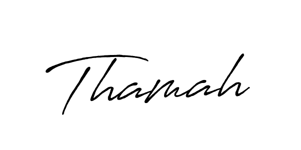 Make a beautiful signature design for name Thamah. With this signature (Antro_Vectra_Bolder) style, you can create a handwritten signature for free. Thamah signature style 7 images and pictures png