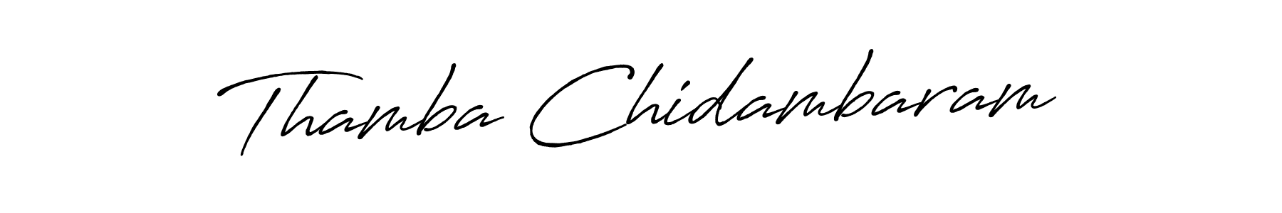 Antro_Vectra_Bolder is a professional signature style that is perfect for those who want to add a touch of class to their signature. It is also a great choice for those who want to make their signature more unique. Get Thamba Chidambaram name to fancy signature for free. Thamba Chidambaram signature style 7 images and pictures png