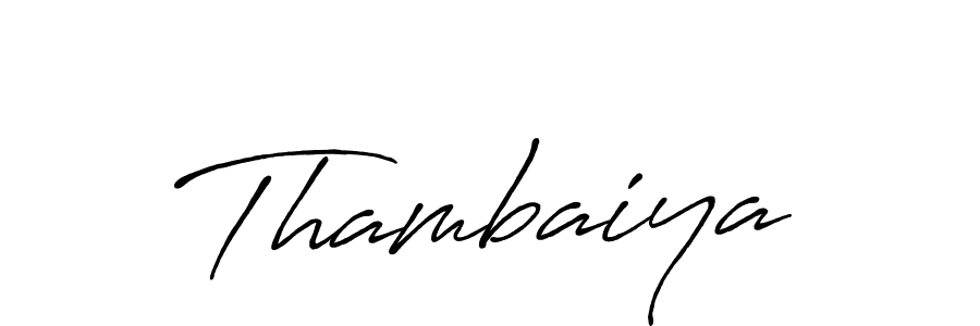 Create a beautiful signature design for name Thambaiya. With this signature (Antro_Vectra_Bolder) fonts, you can make a handwritten signature for free. Thambaiya signature style 7 images and pictures png