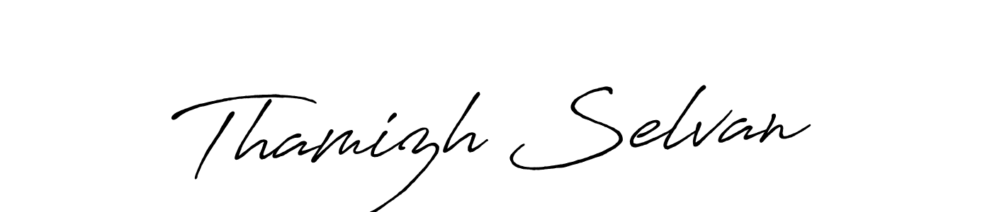 Also You can easily find your signature by using the search form. We will create Thamizh Selvan name handwritten signature images for you free of cost using Antro_Vectra_Bolder sign style. Thamizh Selvan signature style 7 images and pictures png