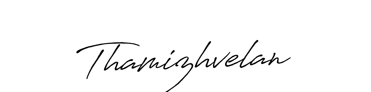 Make a beautiful signature design for name Thamizhvelan. With this signature (Antro_Vectra_Bolder) style, you can create a handwritten signature for free. Thamizhvelan signature style 7 images and pictures png