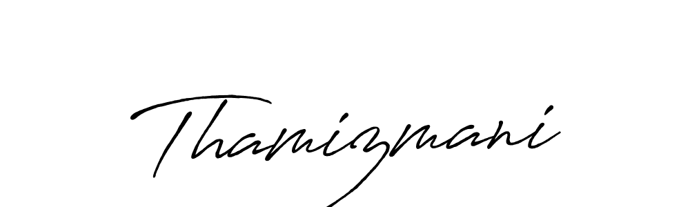 How to make Thamizmani name signature. Use Antro_Vectra_Bolder style for creating short signs online. This is the latest handwritten sign. Thamizmani signature style 7 images and pictures png