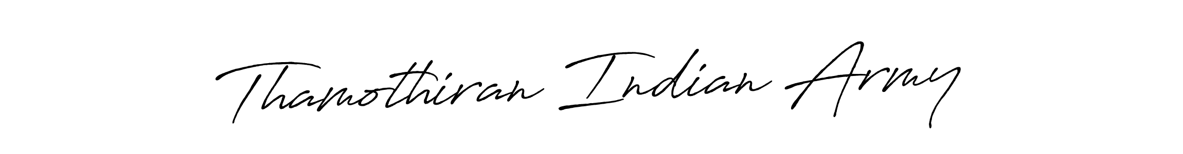 Antro_Vectra_Bolder is a professional signature style that is perfect for those who want to add a touch of class to their signature. It is also a great choice for those who want to make their signature more unique. Get Thamothiran Indian Army name to fancy signature for free. Thamothiran Indian Army signature style 7 images and pictures png