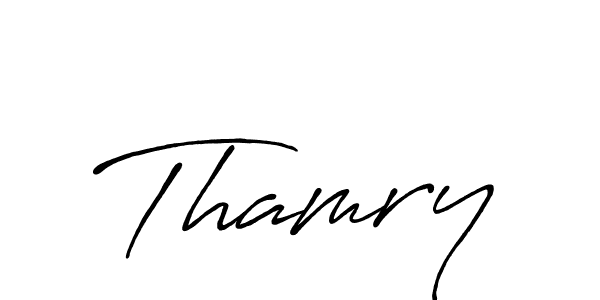 How to make Thamry signature? Antro_Vectra_Bolder is a professional autograph style. Create handwritten signature for Thamry name. Thamry signature style 7 images and pictures png