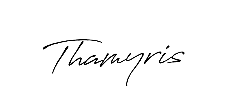 Make a beautiful signature design for name Thamyris. With this signature (Antro_Vectra_Bolder) style, you can create a handwritten signature for free. Thamyris signature style 7 images and pictures png