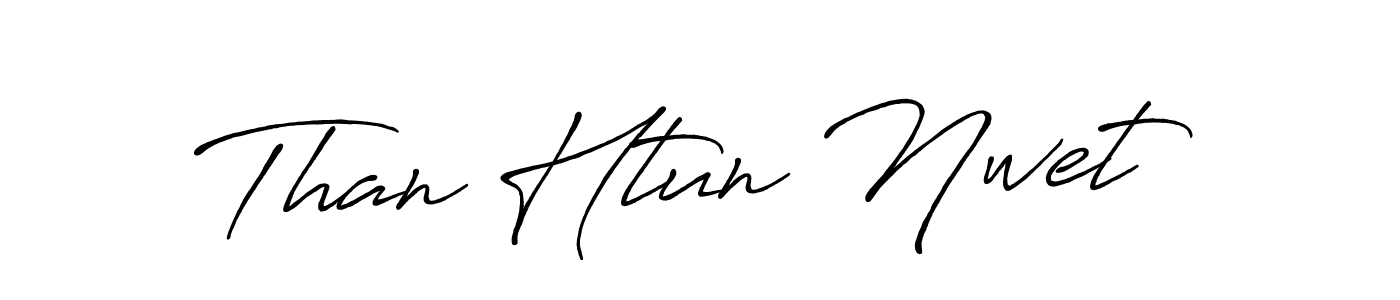 Make a beautiful signature design for name Than Htun Nwet. With this signature (Antro_Vectra_Bolder) style, you can create a handwritten signature for free. Than Htun Nwet signature style 7 images and pictures png