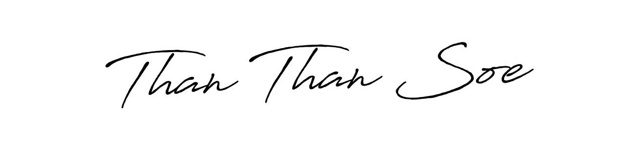 The best way (Antro_Vectra_Bolder) to make a short signature is to pick only two or three words in your name. The name Than Than Soe include a total of six letters. For converting this name. Than Than Soe signature style 7 images and pictures png