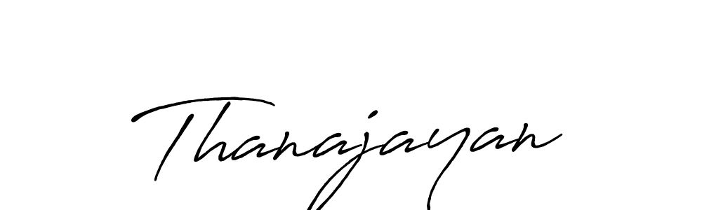 Thanajayan stylish signature style. Best Handwritten Sign (Antro_Vectra_Bolder) for my name. Handwritten Signature Collection Ideas for my name Thanajayan. Thanajayan signature style 7 images and pictures png