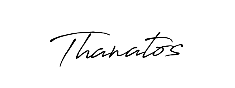 Create a beautiful signature design for name Thanatos. With this signature (Antro_Vectra_Bolder) fonts, you can make a handwritten signature for free. Thanatos signature style 7 images and pictures png