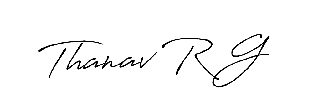 It looks lik you need a new signature style for name Thanav R G. Design unique handwritten (Antro_Vectra_Bolder) signature with our free signature maker in just a few clicks. Thanav R G signature style 7 images and pictures png