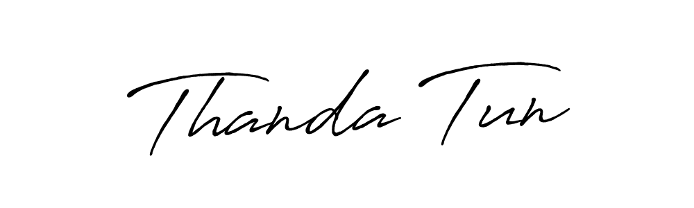 Also we have Thanda Tun name is the best signature style. Create professional handwritten signature collection using Antro_Vectra_Bolder autograph style. Thanda Tun signature style 7 images and pictures png