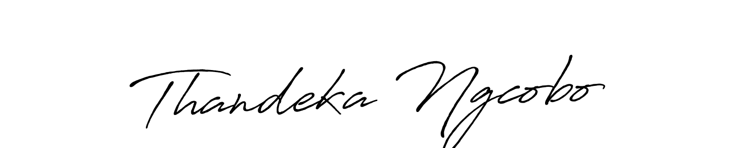 Create a beautiful signature design for name Thandeka Ngcobo. With this signature (Antro_Vectra_Bolder) fonts, you can make a handwritten signature for free. Thandeka Ngcobo signature style 7 images and pictures png